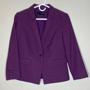 The Limited Purple Textured Blazer